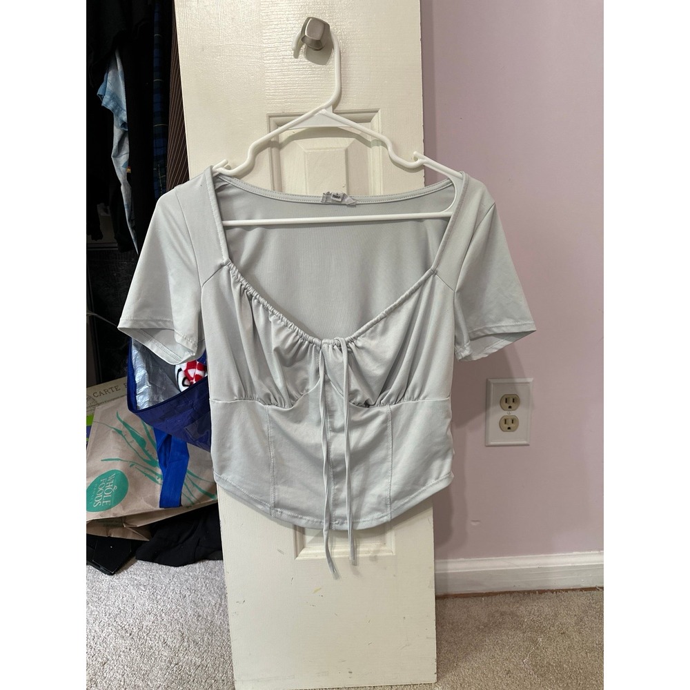 adorable tie front crop top